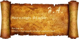 Herczegh Aladár névjegykártya