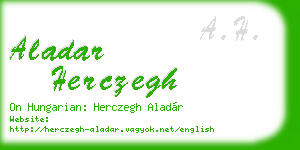 aladar herczegh business card